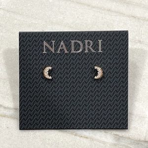 Nadri accent moon stud earring